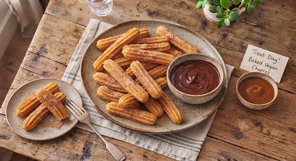 Baked Vegan Churros (treat day)